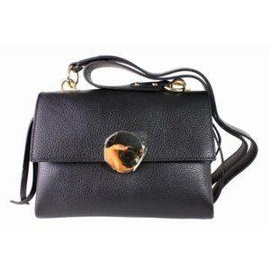 Ivan Troy Women's Wassa Black Italian Handmade Leather Straps  Handbags